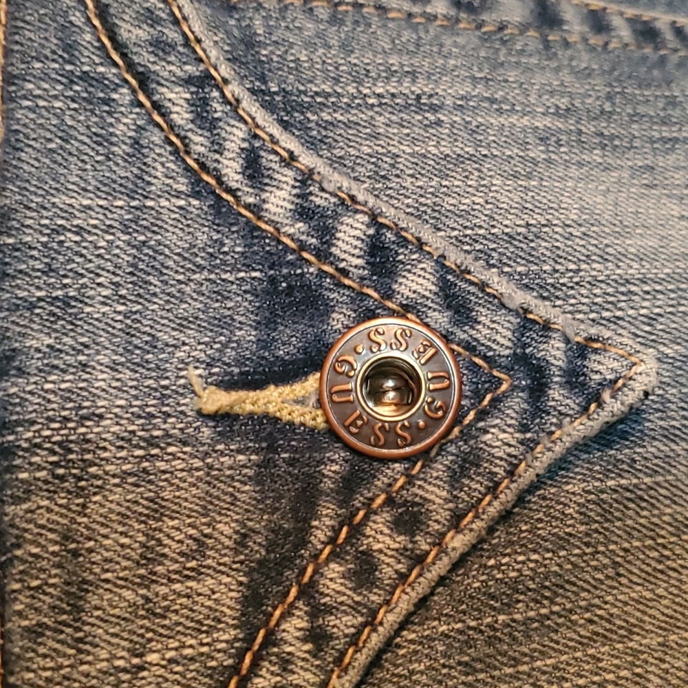 Guess Women's Straight Leg Jeans - Blue - Picture 5 of 6